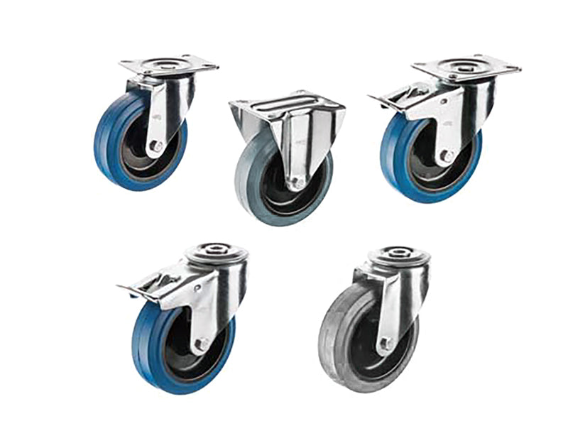 REPLACEMENT REBS/REGS casters - blue/grey ELASTIC WHEELS with polyamide center and SUPPORT - TROLLEYS - TRANSPORT and INDUSTRIAL WHEELS - MEDIUM LOADS REPLACEMENT REBS/REGS casters - blue/grey ELASTIC WHEELS with polyamide center and SUPPORT - TROLLEYS - TRANSPORT and INDUSTRIAL WHEELS - MEDIUM LOADS